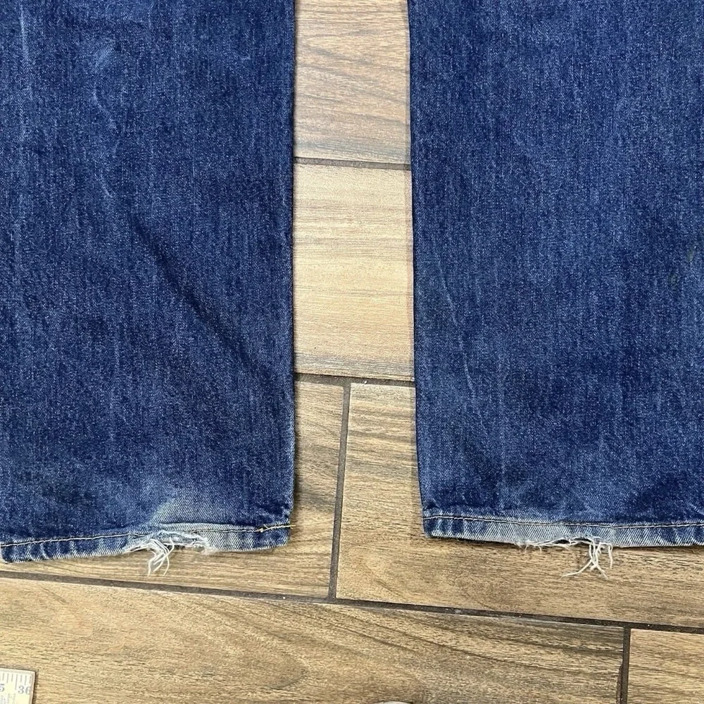 Levis 505 Mens 33x32 Regular Fit Jeans Straight Leg Blue Denim